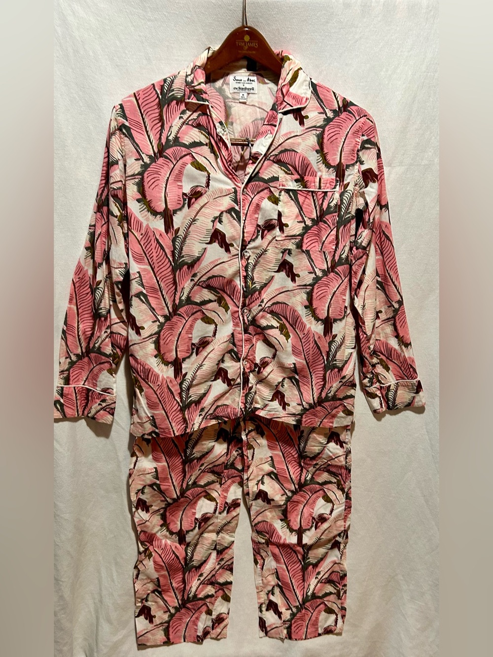 Sant and Abel x CW Stockwell Martinique Banana Leaf PJ Set M